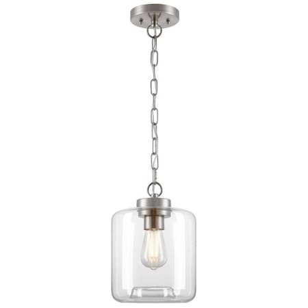 Westinghouse Pendant 60W Judd, Brushed Nickel Clear Glass 6130000